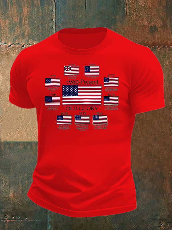 Men's  OLD GLORY Print T-Shirt