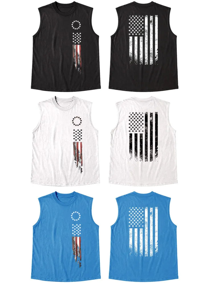 250Th Anniversary Pattern Round Neck 100% Cotton Tank Top