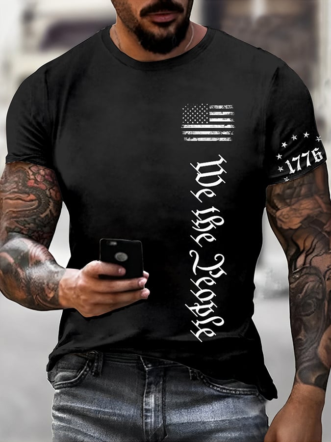 Men's Independence Day Printed Casual T-Shirt