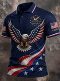 Men's Casual USA 250th Anniversary Print Polo Shirt