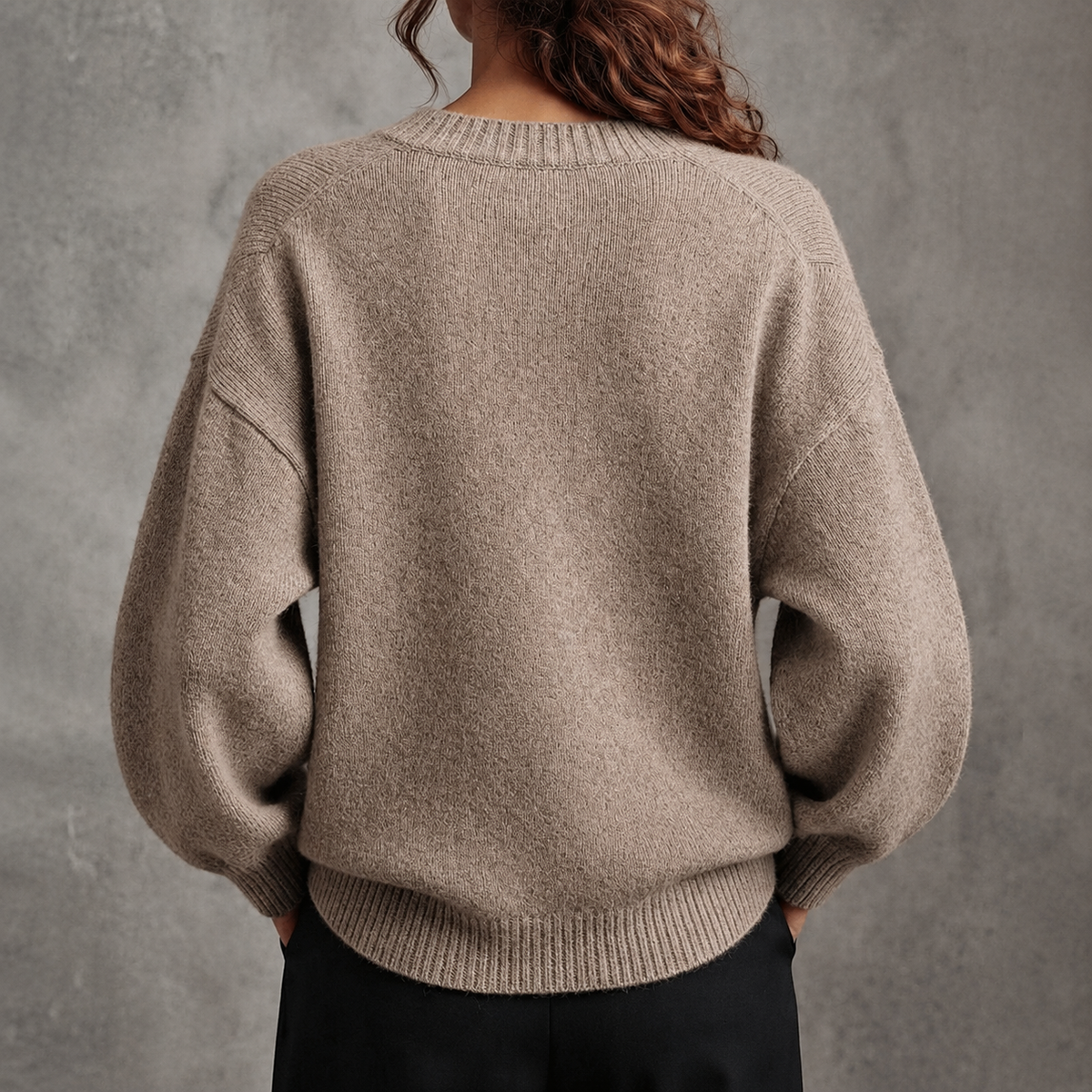 Retro V-neck Pullover Knit Sweater