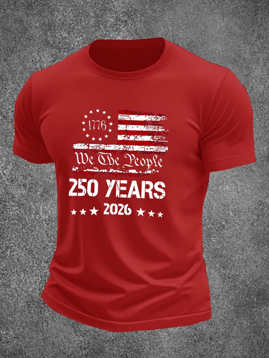 We The People 250 Years  2026 Pattern 100% Cotton T-Shirt