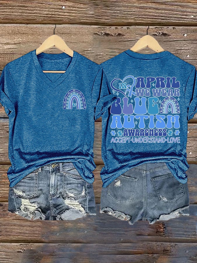 Women's Autism V-neck T-shirt