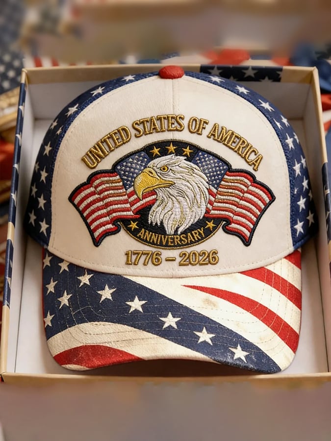 Unisex Casual Hat With A 250th Anniversary Of The United States Commemorative Print.