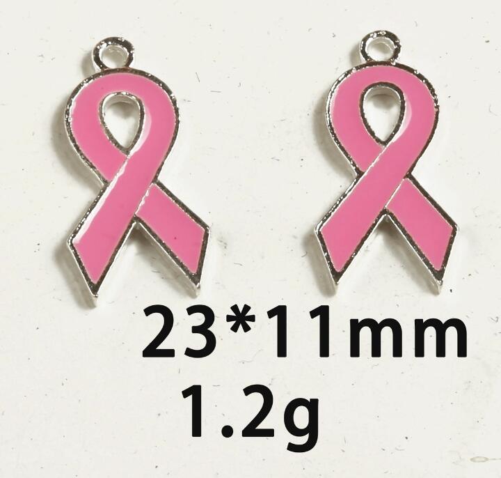 Breast Cancer Awareness Warrior Pink Alloy Pendant Accessory(Two Pack)