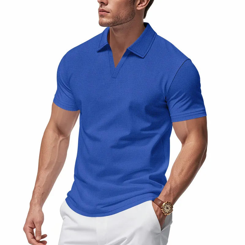 Men's Polo Tops Short Sleeve, V Neck Summer T Shirts