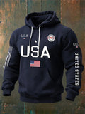 Men's Casual Printed Hooded Sweatshirt