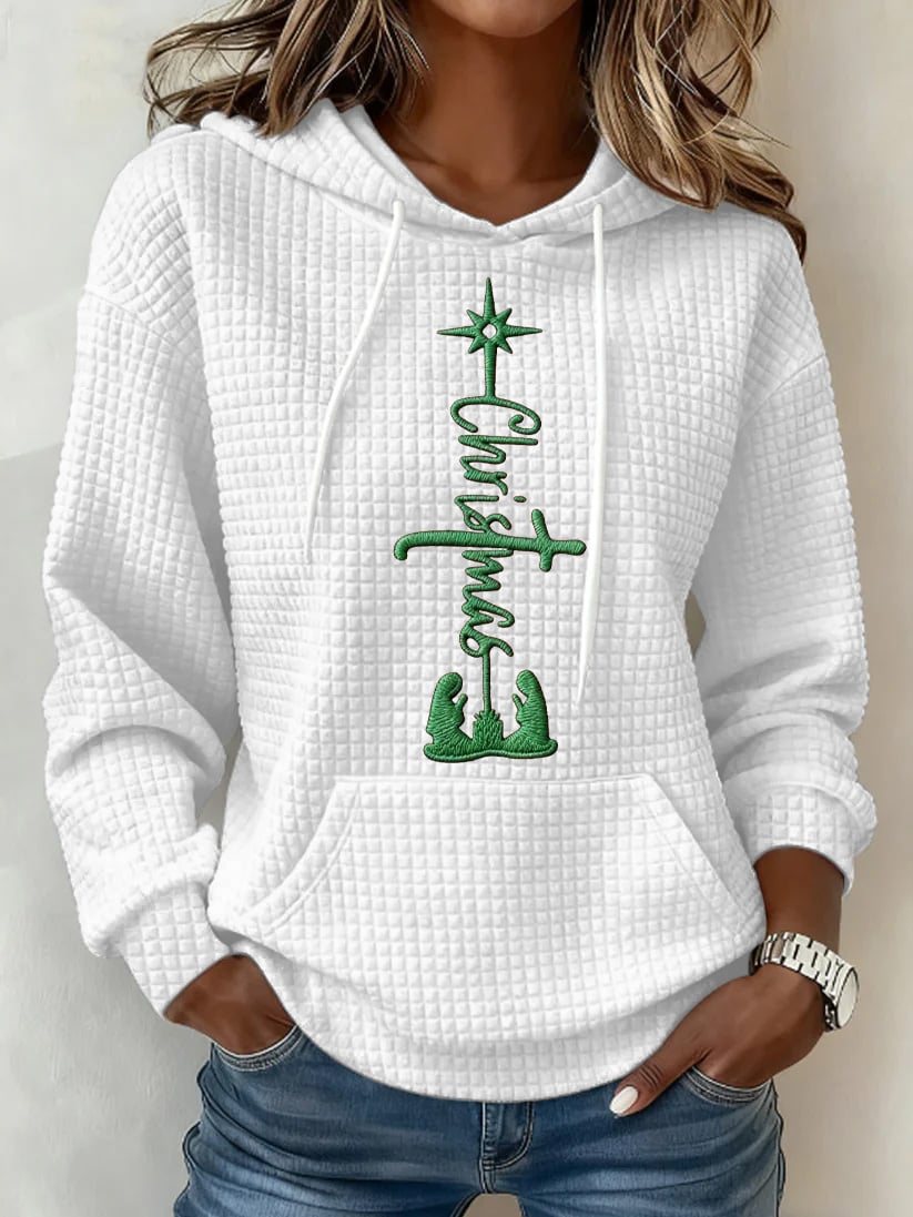 Women's Christmas Casual Faith Print Sweatshirt