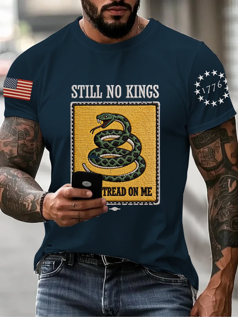 Men's "Don't Tread on Me" Printed Short-Sleeve T-Shirt