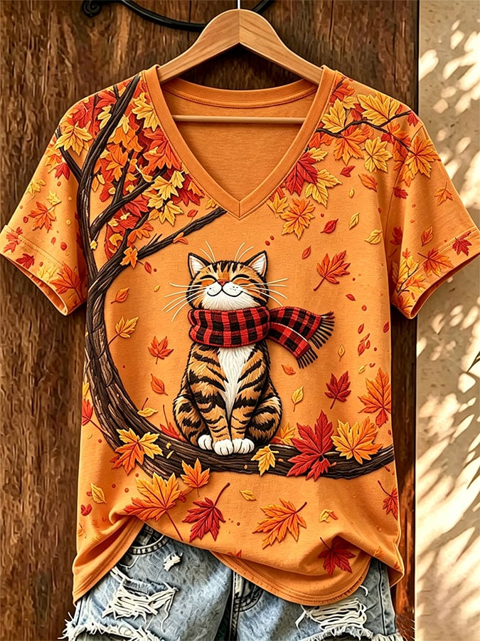Women's Casual Print Short-Sleeve T-Shirt