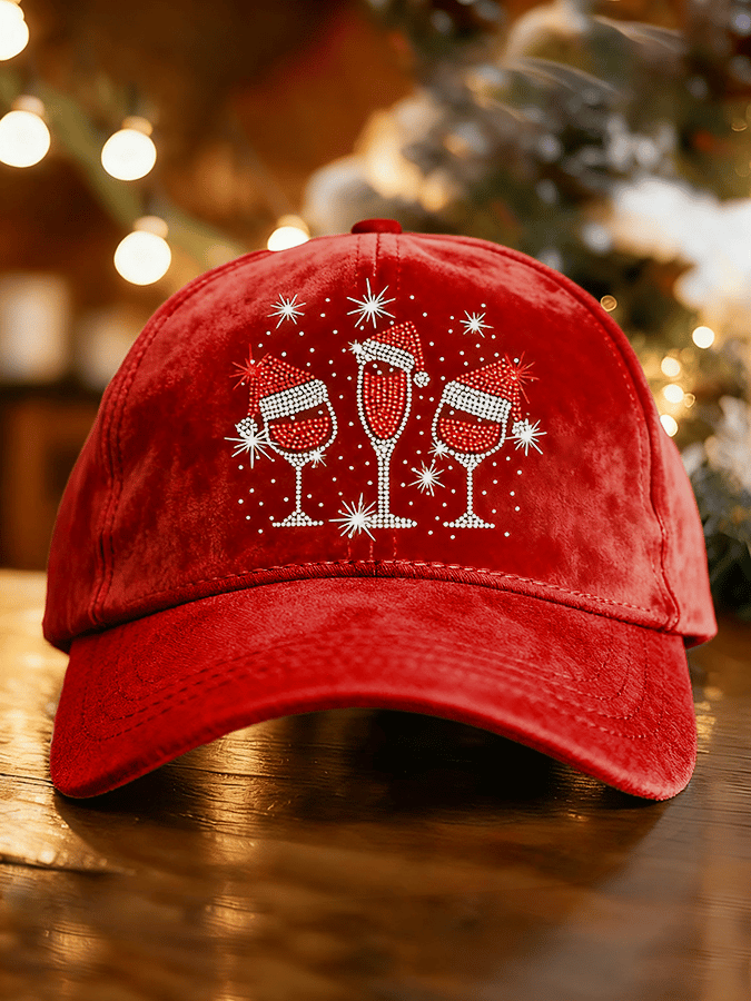 Unisex Washed Cotton Christmas Print Hat