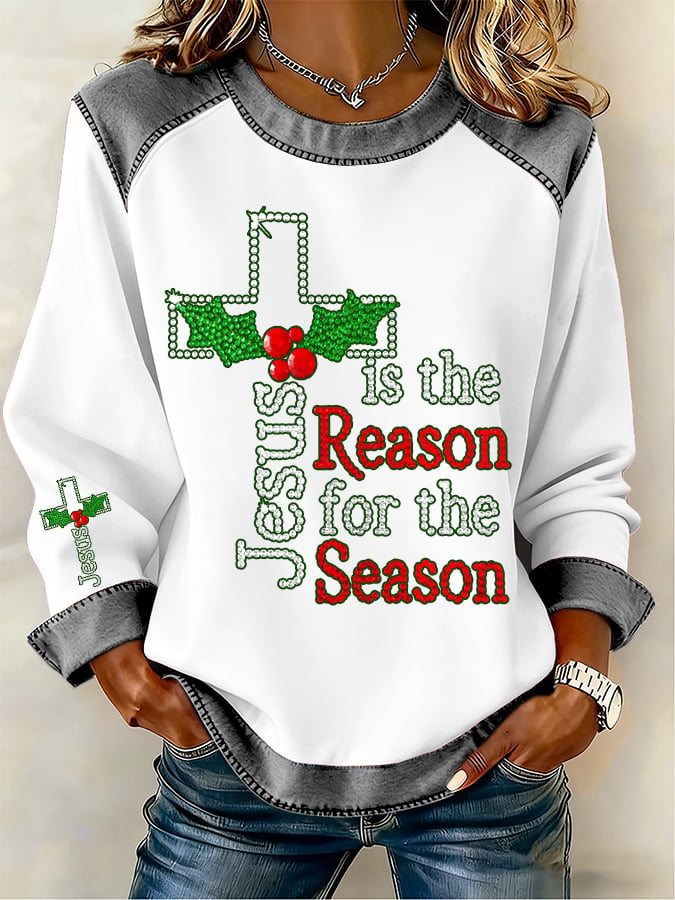 Women's Christmas Casual Patchwork Comfortable Sweatshirt