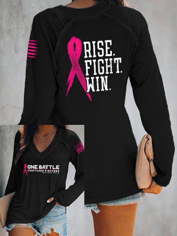 Women'S Rise. Fight. Win. Print T-Shirts