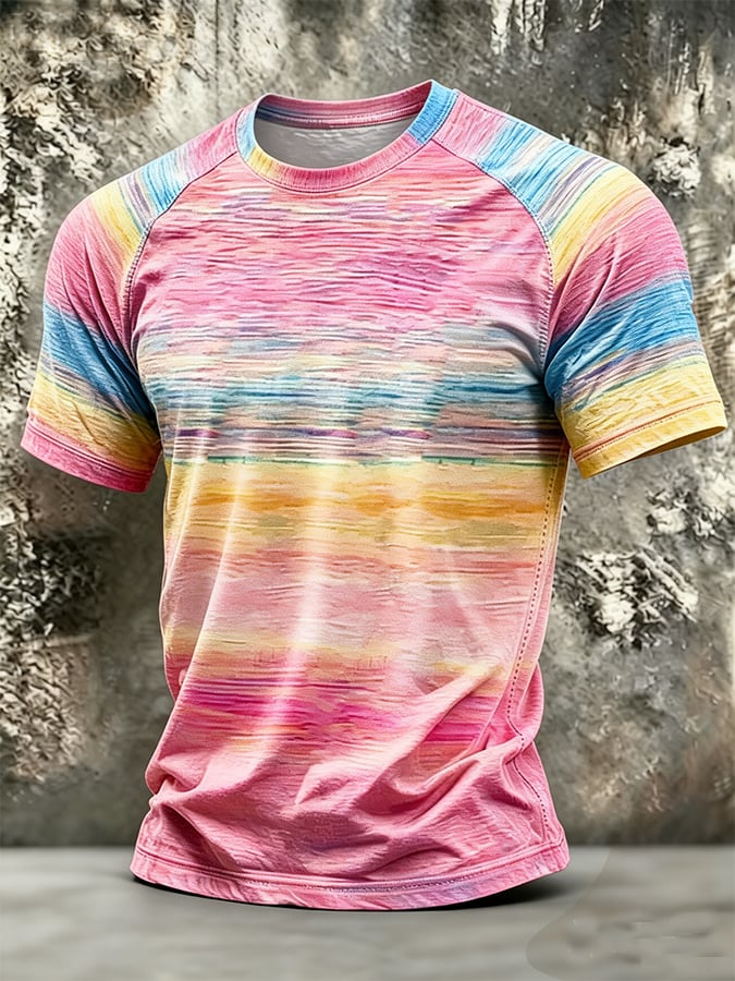 Men's Retro Print Short-Sleeve T-Shirt