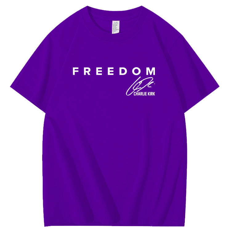Freedom Pattern100% Cotton T-Shirt