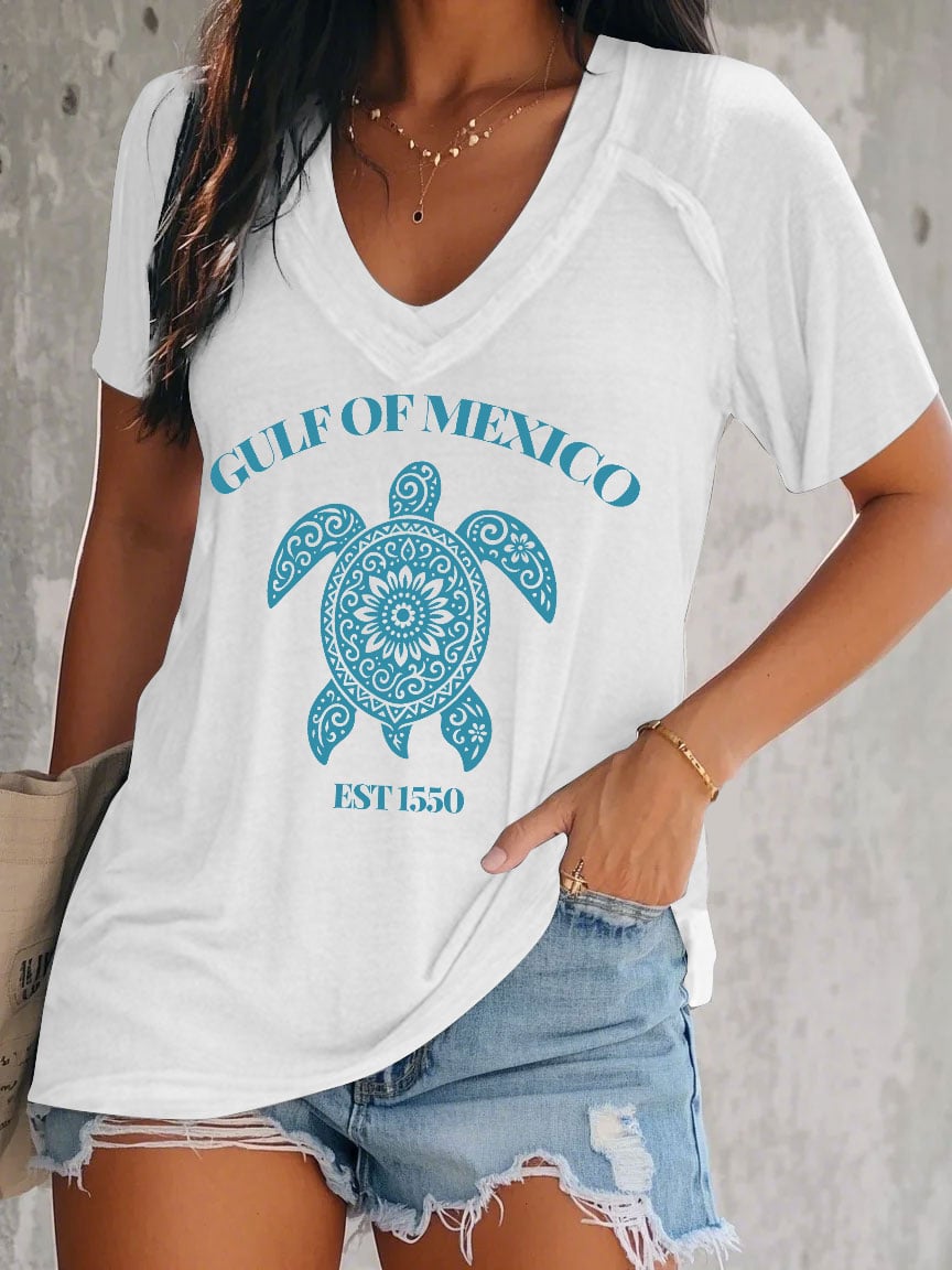 Women's Gulf of Mexico Print Short Sleeve T-shirt