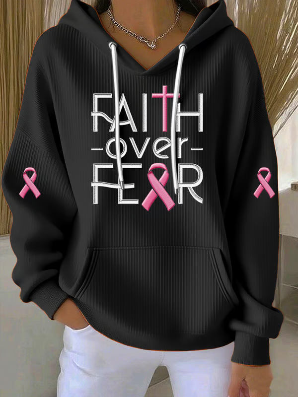 Women'S  Faith  Printed Casual Hoodie