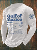 Men's Gulf Of Mexico Print Long Sleeve Top