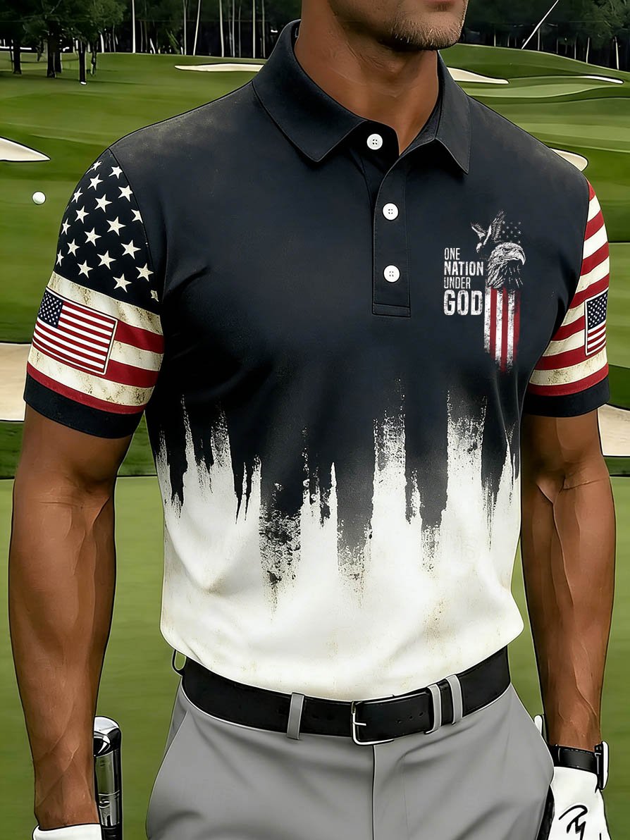 Men's American 250th Anniversary Casual Short-Sleeve Polo Shirt
