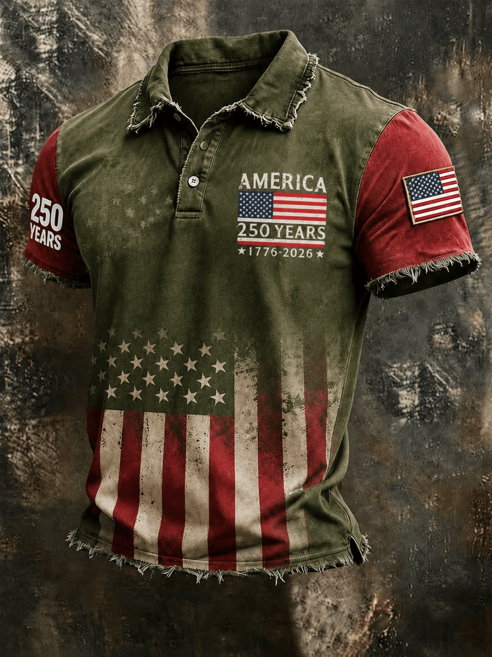 Men's One Nation Under God Cross Wings Men'S All Over Print Casual Polo Shirt