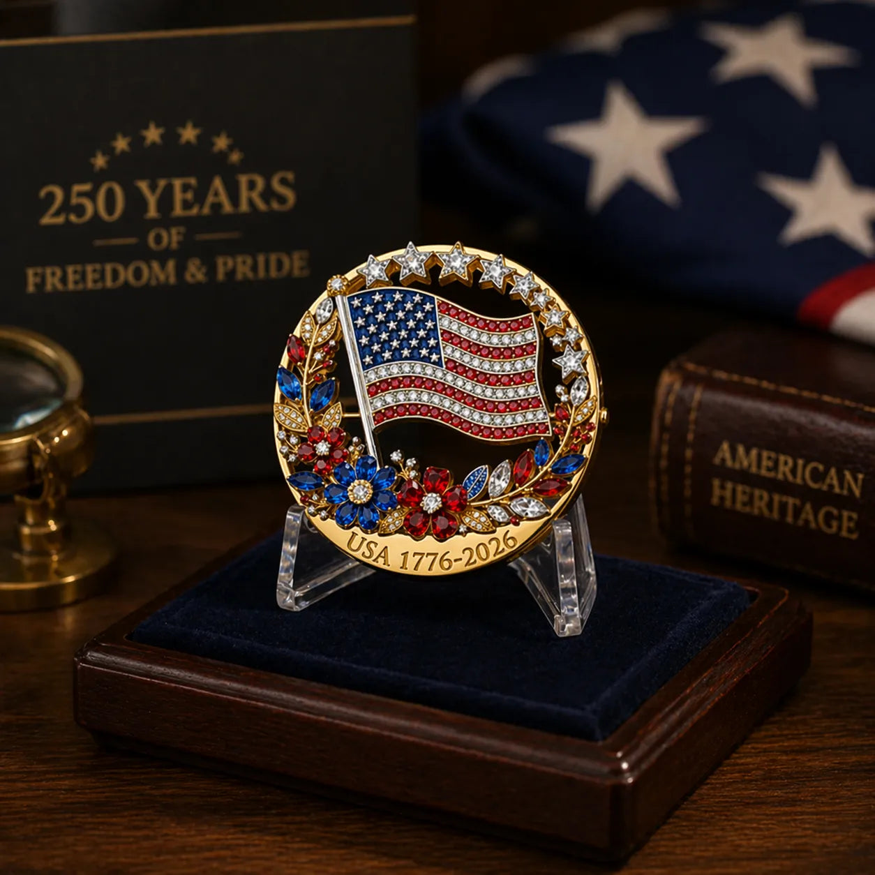 Commemorative Liberty Bow Pin