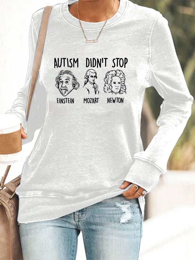 Women's Autism Printed Long Sleeve Sweatshirt