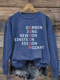 Women's Autism Awareness Print Casual Sweatshirt