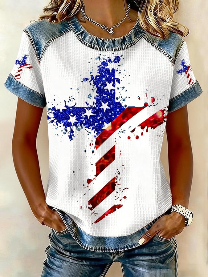 Women's 250th Anniversary Printed Short-Sleeved T-Shirt