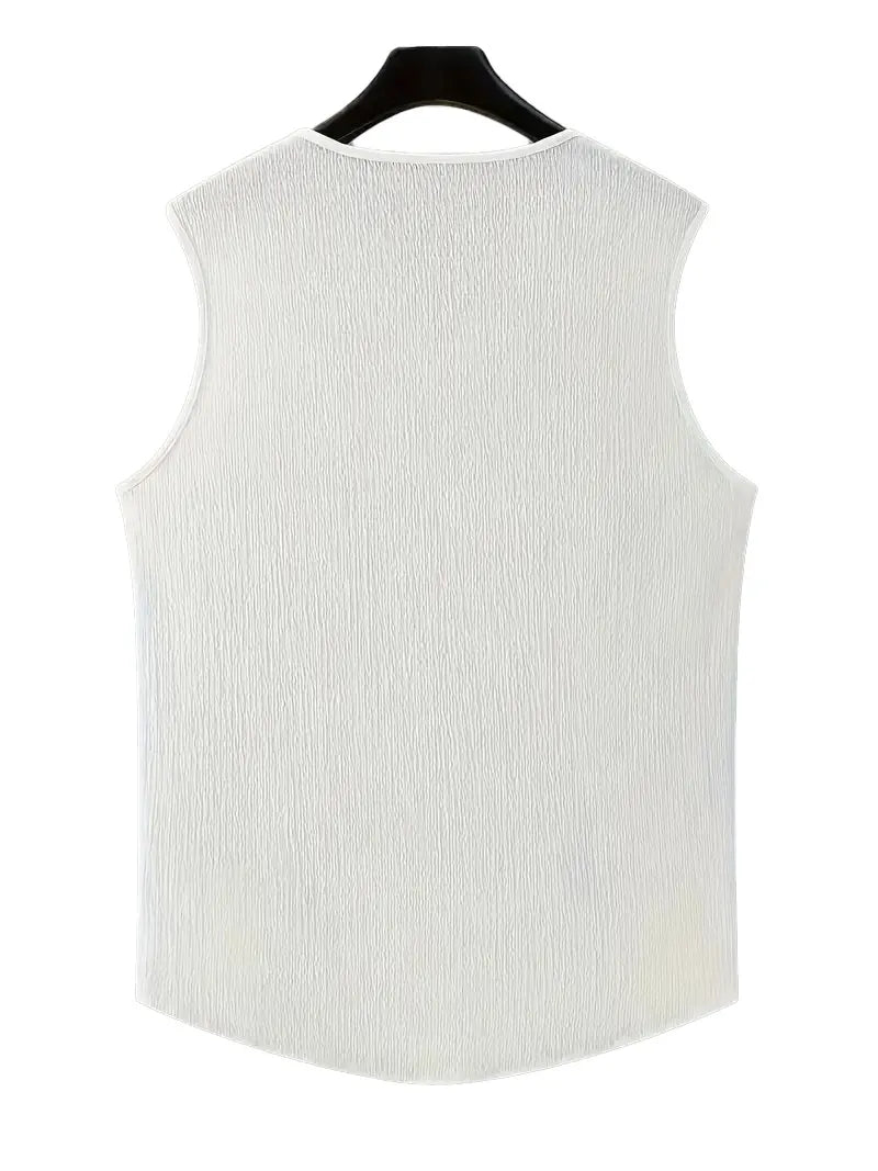 Men's Basic, Comfortable, Breathable, and Cooling Cotton-Linen Tank Top