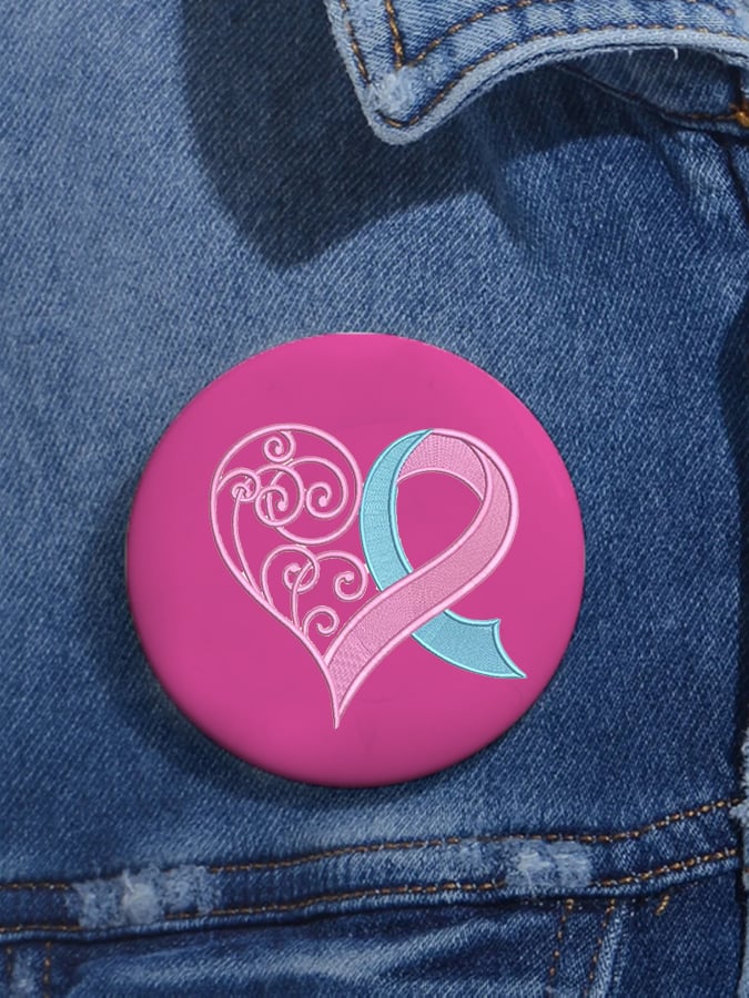 Unisex Breast Cancer Awareness Brooch