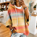 Women's Fall Is My Favorite Color Stripes Printed Hoodie