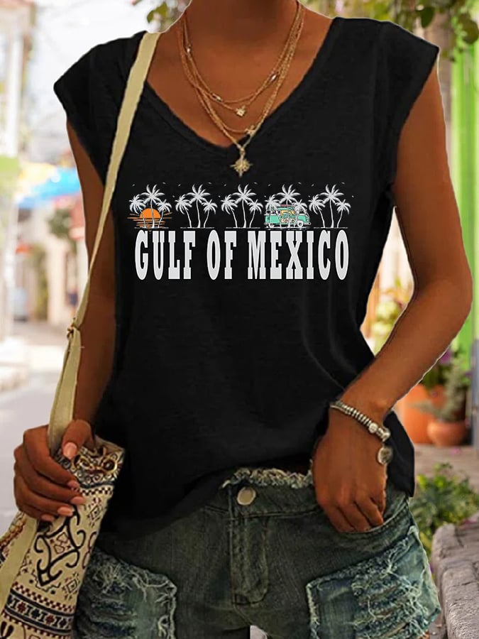 Women's Gulf Of Mexico Print Tank Top