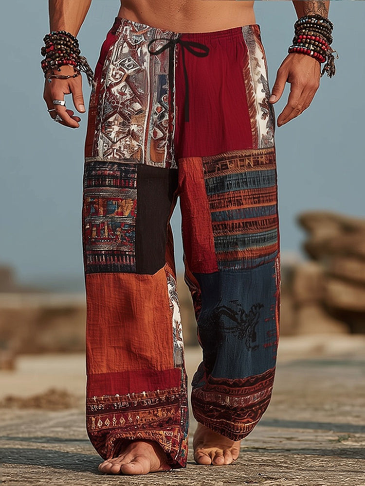 Men's Boho Hippie Style Ethnic Pattern Casual Pants