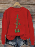 Women's Christmas Faith Print Sweatshirt