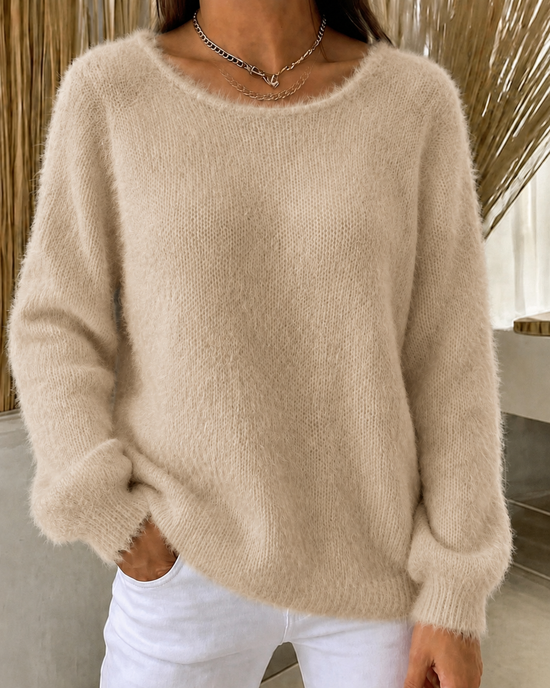 Women'S Solid Color Multi-Color Solid Color Long Sleeved Thin Sweater Top
