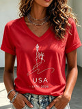 Women's Casual Print Short-Sleeve T-Shirt