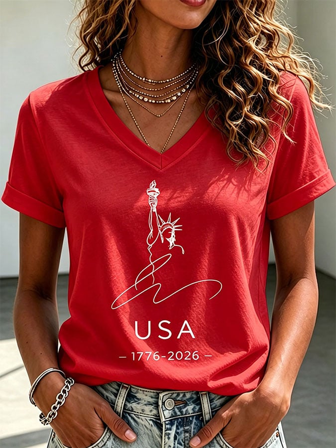 Women's Casual Print Short-Sleeve T-Shirt