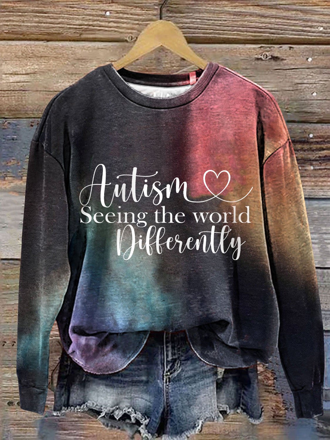 Women's Autism Seeing The World Differently Print Casual Sweatshirt