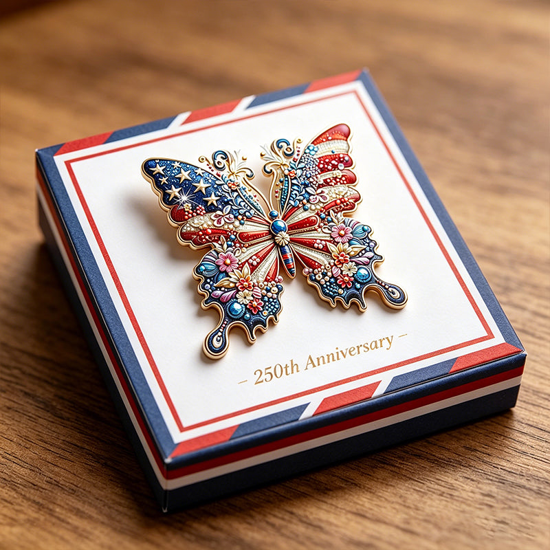 US 250th Anniversary Enamel Brooch Pin