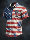 Men's Retro Faith American 250th Anniversary Short-Sleeved Shirt