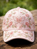 Pink Floral-Print Casual Hat