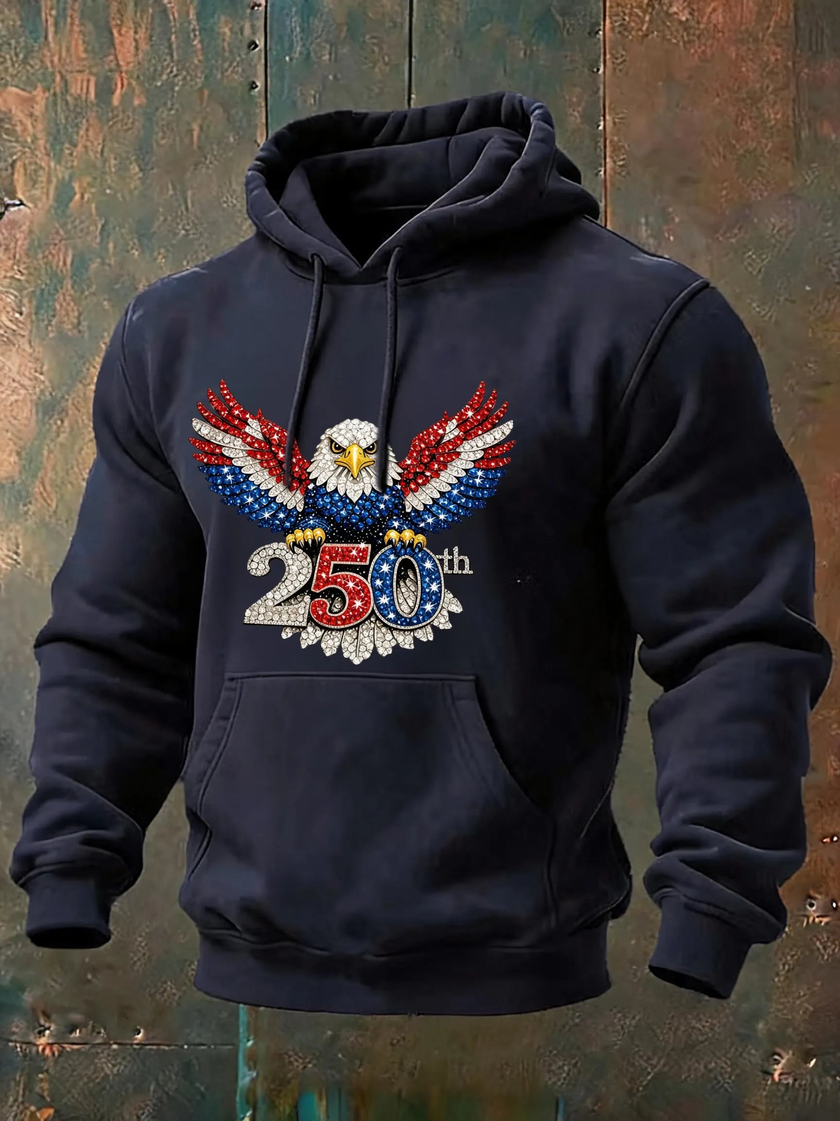 250th Anniversary Eagle Print Classic Cotton Hoodie
