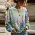 Vintage Fresh Floral 3d Print Casual Long Sleeve Sweatshirt