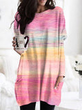 Women's Breast Cancer Print Pocket Top