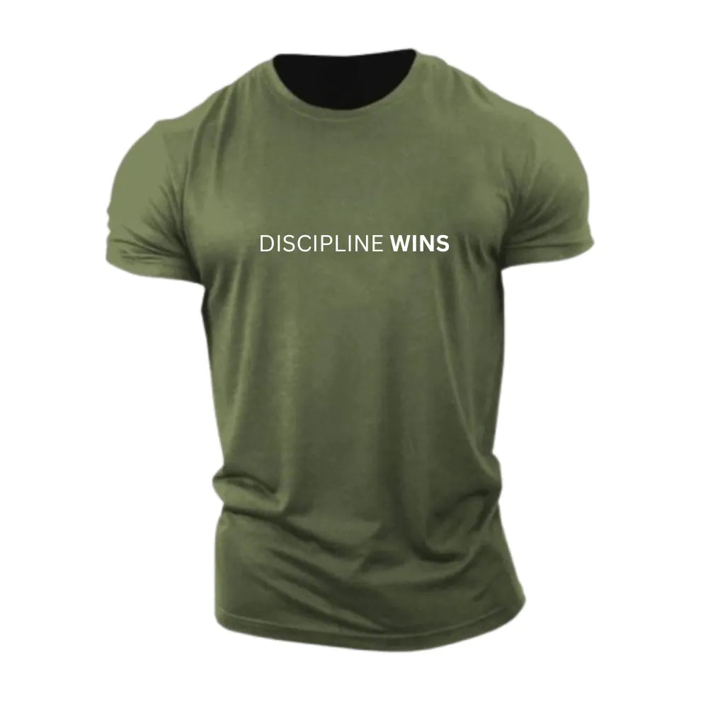 Men'S Discipline Wins Crew Neck Cotton Short-Sleeve T-Shirt
