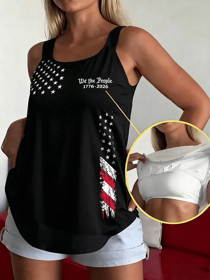 Women's Independence Day We The People 1776-2026 Print T-Shirt
