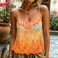 Women's Retro Hippie Peace And Love Floral Embroidery Vest