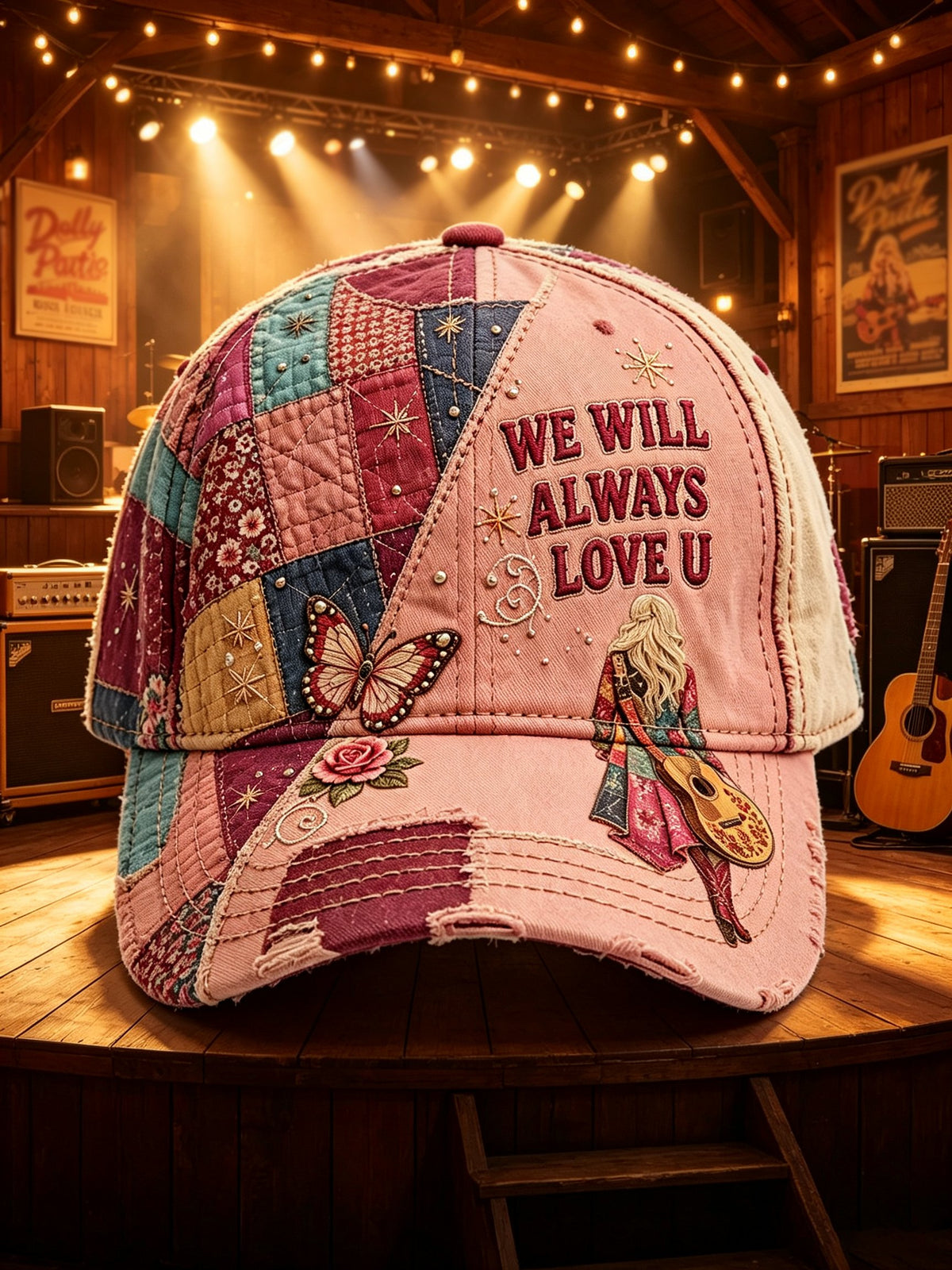 Unisex Country Music Lover We Will Always Love U Printed Hat