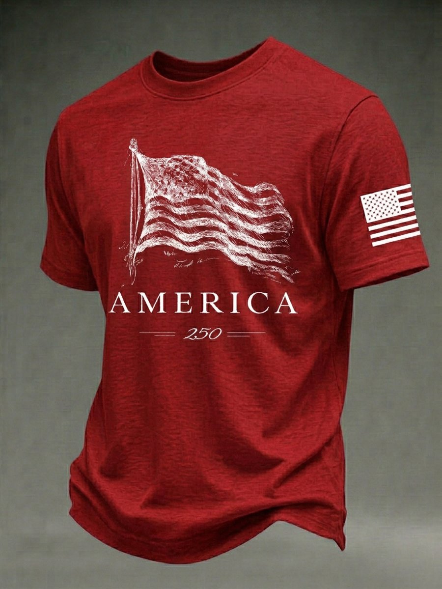 Men's USA 250th Anniversary Short-Sleeve Crew Neck T-Shirt