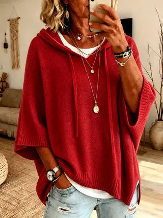 Women'S Knitted Sweater Oversized Hoodie